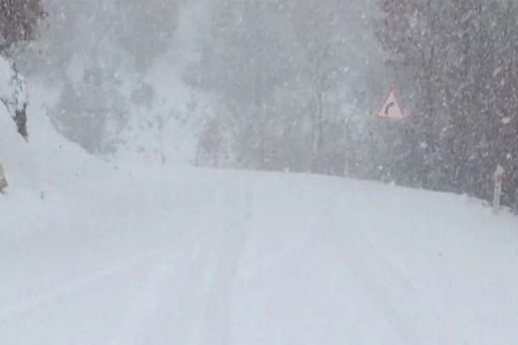 Aşırı kar yağışı o ilçede köy yollarını kapattı