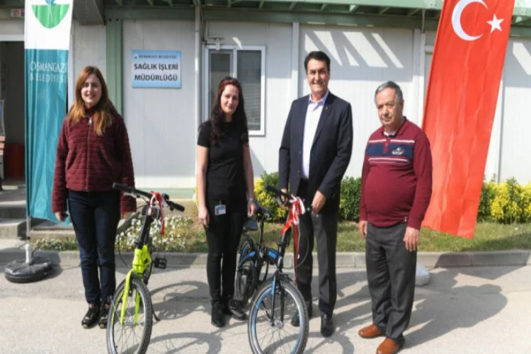 Osmangazi'den kilo verene bisiklet hediye
