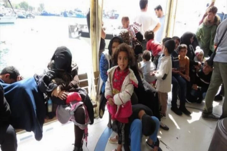 Müsellim Boğazı'nda  121 kaçak göçmen yakalandı!