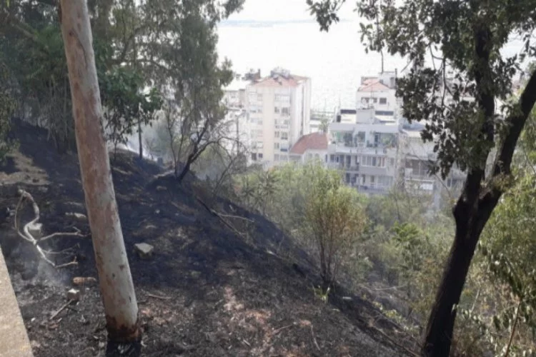 İzmir'de parkta korkutan yangın