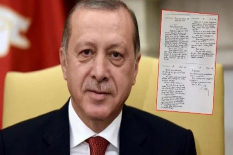 Erdoğan'ın cezaevinden yazdığı mektup ortaya çıktı
