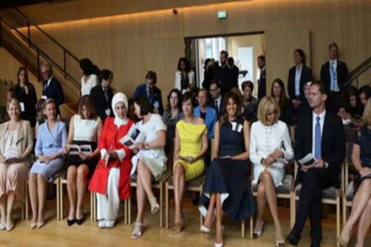 Emine Erdoğan Brüksel'de lider eşleriyle bir araya geldi
