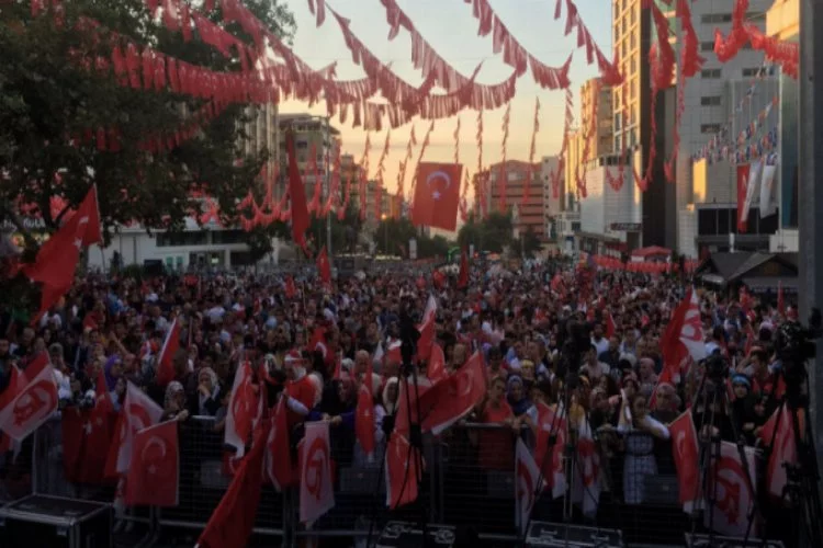 Bursa halkı akın etti!  'Büyük yürüyüş'
