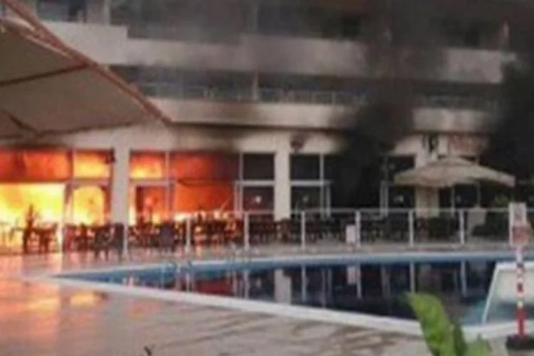 Termal otelde çıkan yangın inceleniyor