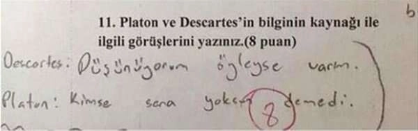 Sınavda sorulara verilen en komik cevaplar