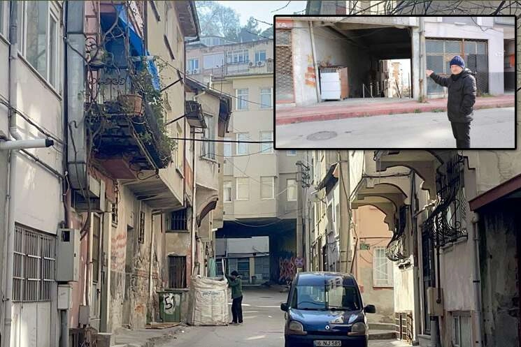 Bursa'da altından sokak geçen bina şaşırtıyor