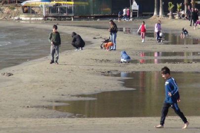 Tedirgin eden görüntü: Deniz suyu çekildi