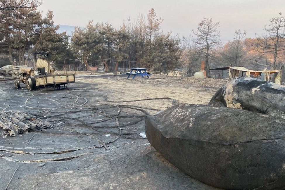 Savaş değil yangın... Hayalet köye dönüştü!