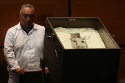 2 uzaylı sergilendi!