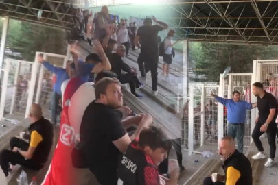 Bursa'da yeşil sahadaki gerginlik, tribünlere sıçradı! Taraftarlar birbirine girdi
