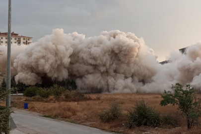 Malatya'da kontrollü yıkım!
