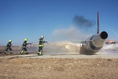 Havalimanında gerçeğini aratmayan tatbikat!