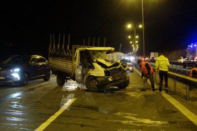 Kaza sebebiyle ulaşım aksadı!