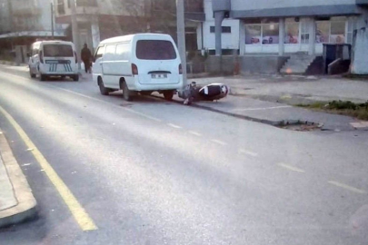 Devrilen motosikletten düşerek metrelerce sürüklendi