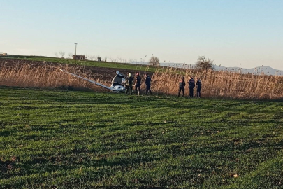 Bursa Haber: Korku dolu anlar! Tarlaya mecburi iniş yaptı
