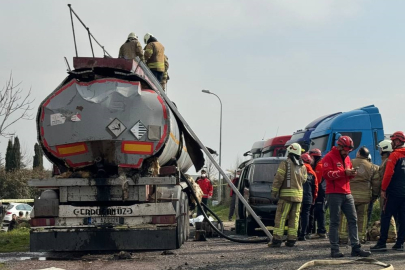 Akaryakıt tankerinde yangın: 1 ölü, 3 yaralı!