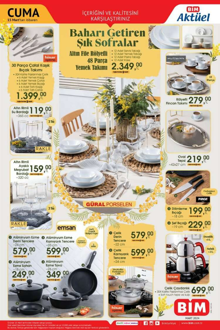 BİM Aktüel 15 Mart 2024: Elektronikten beyaz eşyaya, BİM'de bu hafta indirim şöleni!-Bursa Hayat Gazetesi-2