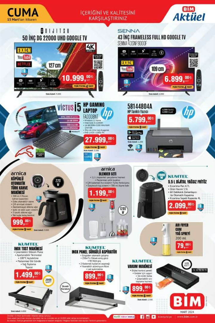BİM Aktüel 15 Mart 2024: Elektronikten beyaz eşyaya, BİM'de bu hafta indirim şöleni!-Bursa Hayat Gazetesi-7
