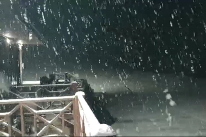 Kar yağışı sonrası beyaz örtüyle kaplandı