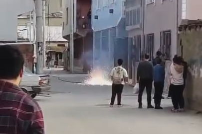 Bursa'da elektrik kablosu kopması panik yarattı