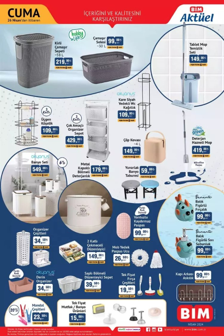 26 Nisan 2024 Cuma günü BİM aktüel kataloğunda kaçırılmayacak fırsatlar-Bursa Hayat Gazetesi-6