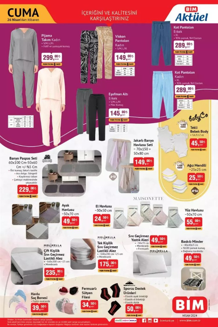 26 Nisan 2024 Cuma günü BİM aktüel kataloğunda kaçırılmayacak fırsatlar-Bursa Hayat Gazetesi-4
