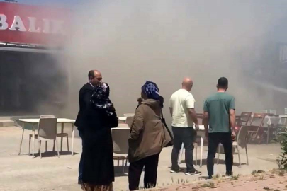 Bursa'da balıkçı barınaklarının mutfağında yangın çıktı