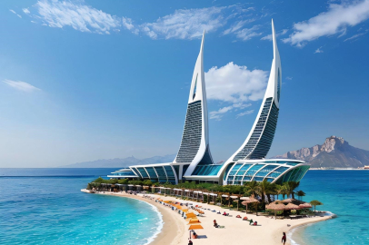 Yapay zeka desteğiyle 200 yıl sonrasının Antalya'sını çizdiler