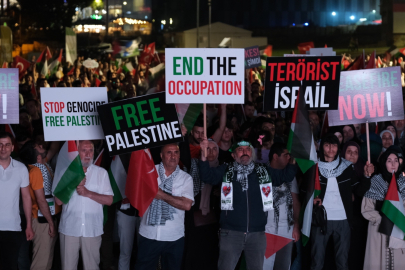 Bursa'da binlerce kişi Filistin için bir araya geldi