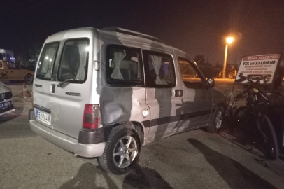 Samsun'da motosiklet ile hafif ticari araç çarpıştı