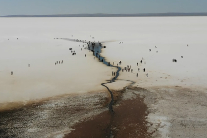 Tuz Gölü'ne ziyaretçi akını!