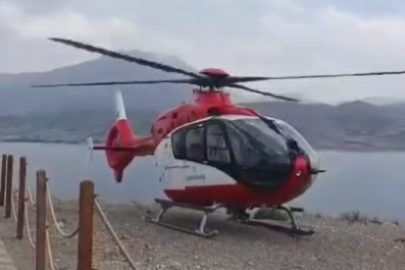 Yaralı şahıs  ambulans helikopterle hastaneye sevk edildi