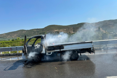 Bursa'da kamyonet alevlere teslim oldu