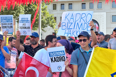 PTT işçileri Bursa'da sesini duyurmaya çalıştı