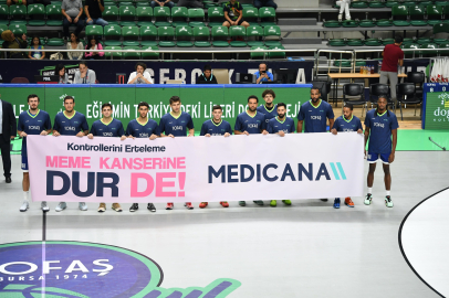 Heyecan dolu geçen maçta farkındalık çalışması