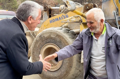 Harmancık Belediye Başkanı madencilerin yanında