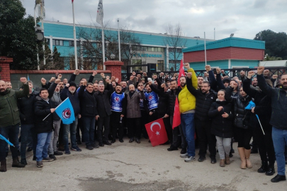 Bursa Karbosan Fabrikasında işçiler kutlama yaptı