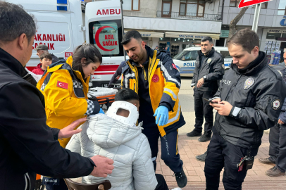 Bursa'da otomobil ile motosiklet kafa kafaya çarpıştı!