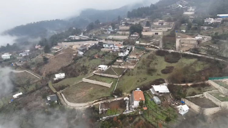 Bursa'da bulutlar arasındaki saklı köy! Havadan görüntülendi-Bursa Hayat Gazetesi-2