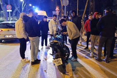 İnegöl’de korkutan kaza: Motosiklet sürücüsü yaralandı!