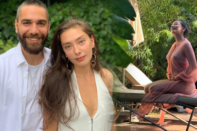 Neslihan Atagül ve Kadir Doğulu çifti bebeklerini kucağına aldı