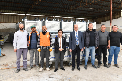 Mustafakemalpaşa’ya temizlik desteği: İlçeye 100 yeni çöp konteyneri