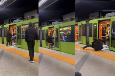 Bursa’da metroda gerginlik! Yolcular tarafından tekme tokat dışarı atıldı
