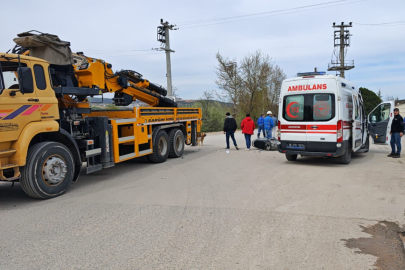 İnegöl'de köprülü kavşakta kaza: Motosiklet sürücüsü yaralandı