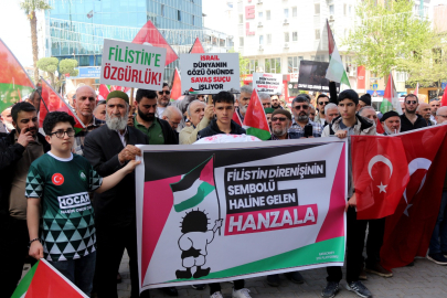 Karacabey’de Gazze için yüzlerce kişi meydanlardaydı!