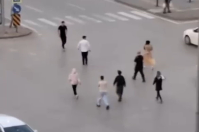 Bursa'da trafikte sopalı kavga!