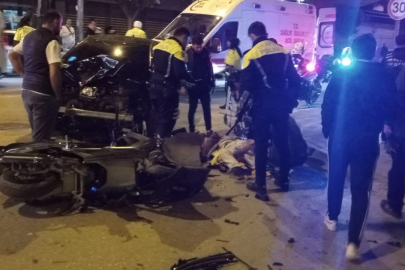 Gemlik'te otomobil ile motosiklet çarpıştı: Sürücü ağır yaralandı