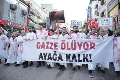 Bursa'da Gazze için sessiz çığlık: Binler sokağa döküldü