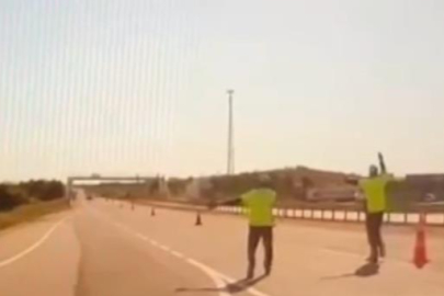 ‘Dur’ ihtarına uymadı, polis memuruna çarpıp kaçtı!