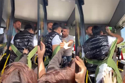 Bursa'da halk otobüsünde gerginlik!
